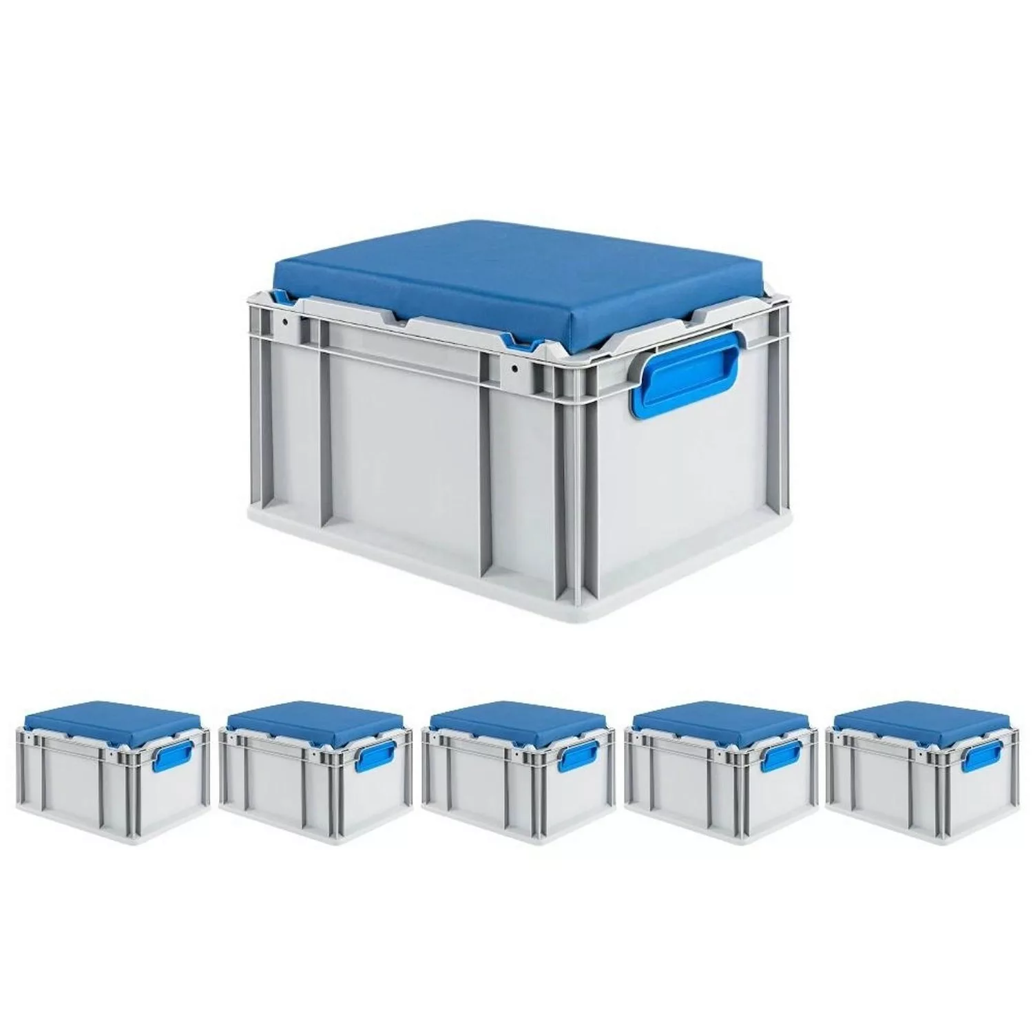 PROREGAL SparSet 6x Eurobox NextGen Seat Box Blau HxBxT 265 x 30 x 40 cm 20 günstig online kaufen