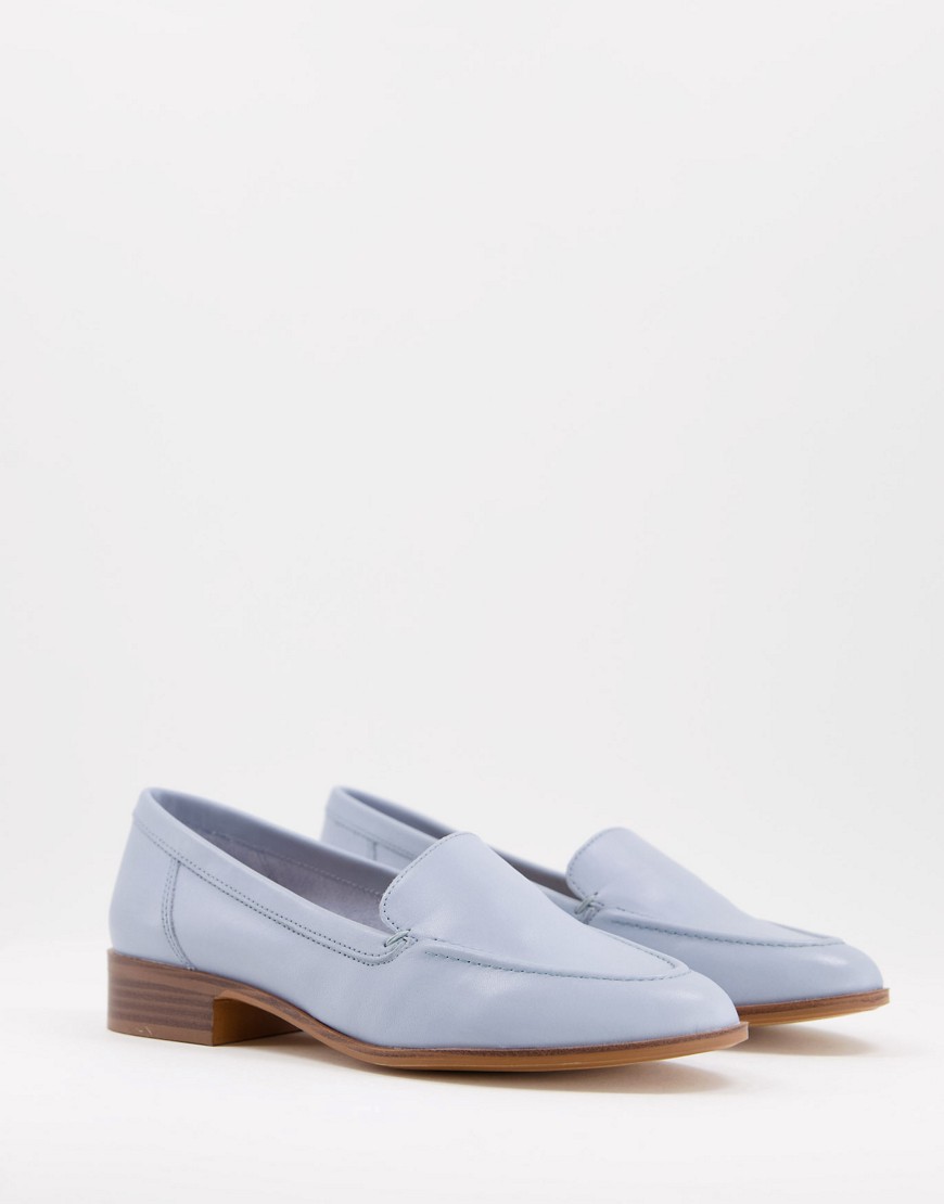 Aldo – Gililiaflex – Elegante Leder-Loafer in Blau mit mandelförmiger Zehen günstig online kaufen