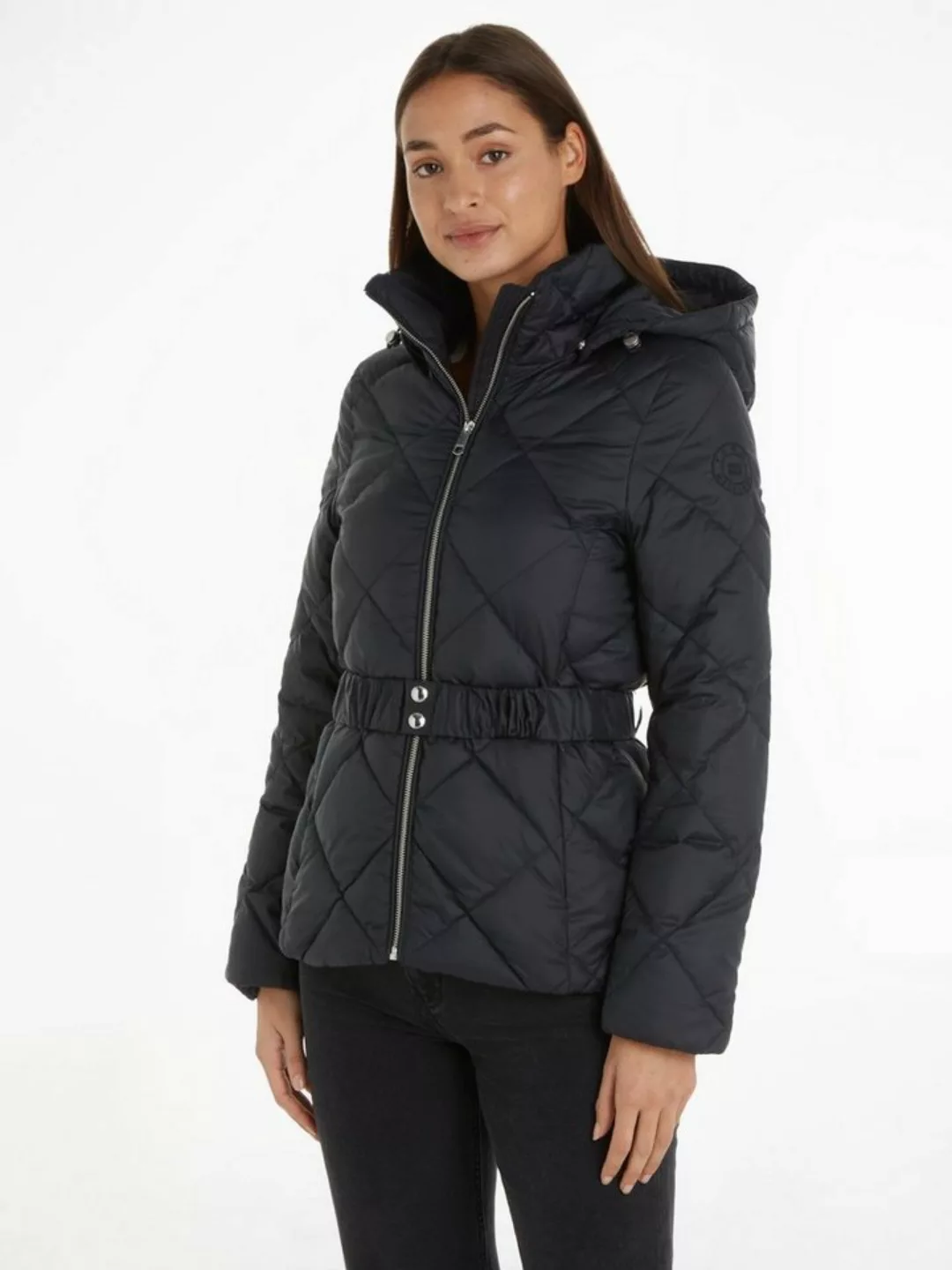 Tommy Hilfiger Steppjacke ELEVATED BELTED QUILTED JACKET mit Logostickerei günstig online kaufen