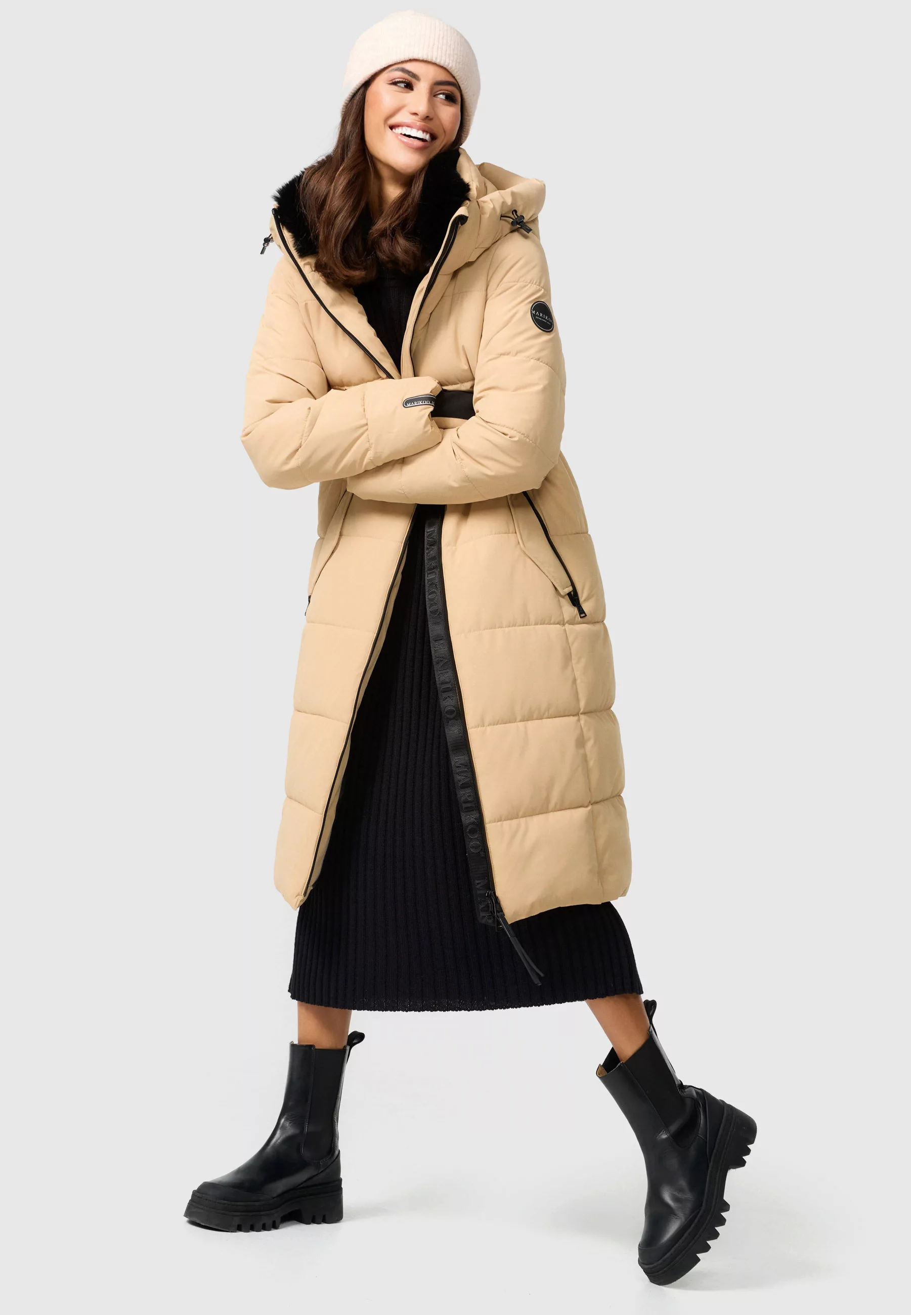 Marikoo Steppjacke "Zuraraa XVI", langer Winter Mantel gesteppt günstig online kaufen