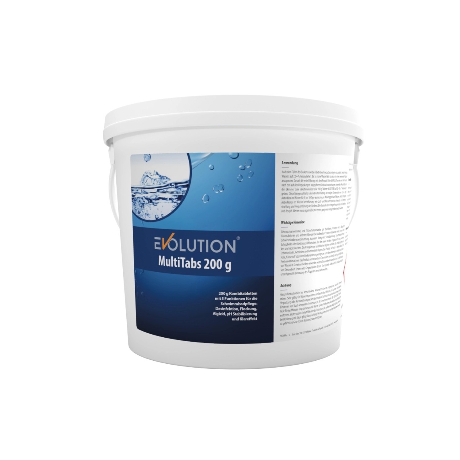 Evolution MultiTabs 5 kg Langsamlösliche 200 g Tabletten Chlor Algizid Floc günstig online kaufen