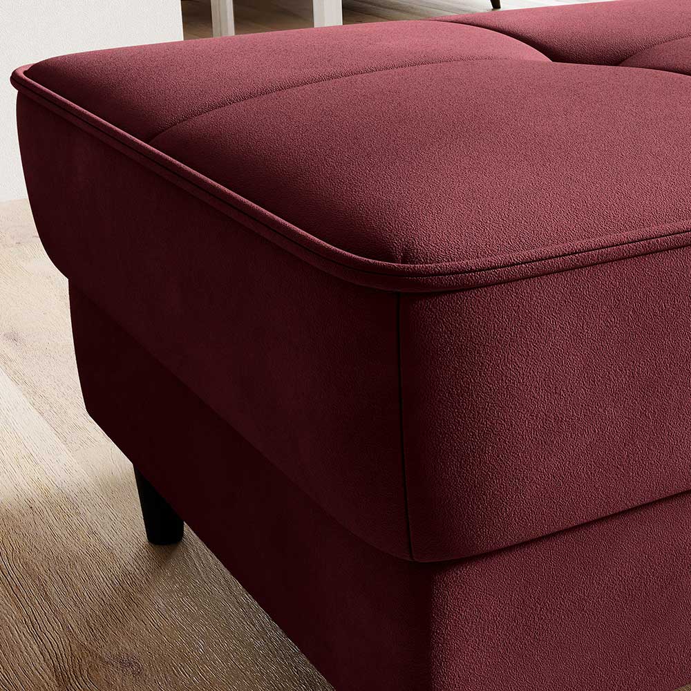 Couchhocker Polsterhocker in Bordeaux aus Textil günstig online kaufen