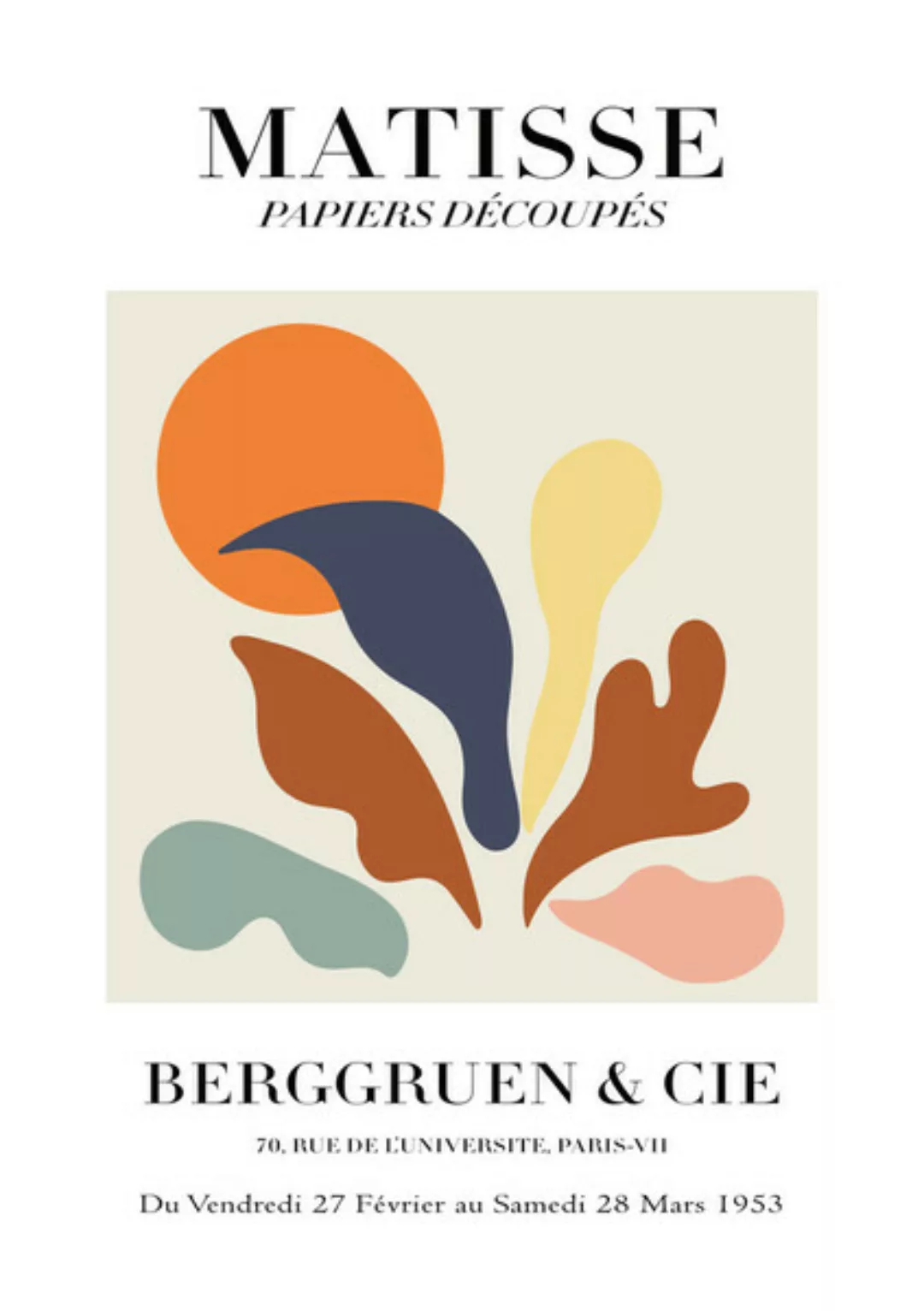 Poster / Leinwandbild - Matisse - Papiers Découpés günstig online kaufen