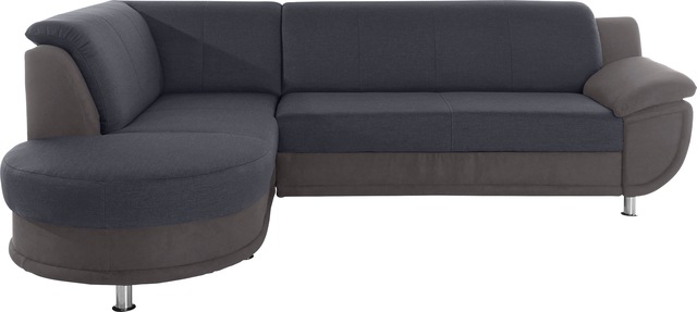 TRENDMANUFAKTUR Ecksofa "Rondo 3, zeitlos und bequem, Materialmix, breite A günstig online kaufen