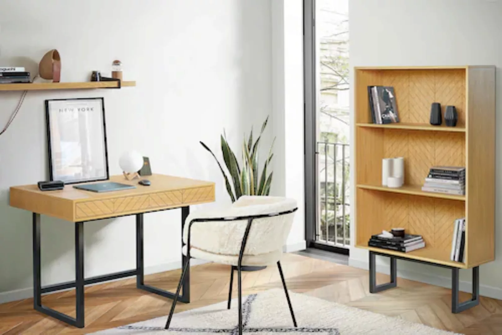 Woodman Schreibtisch "Camden", skandinavisches Design, praktisch ausziehbar günstig online kaufen