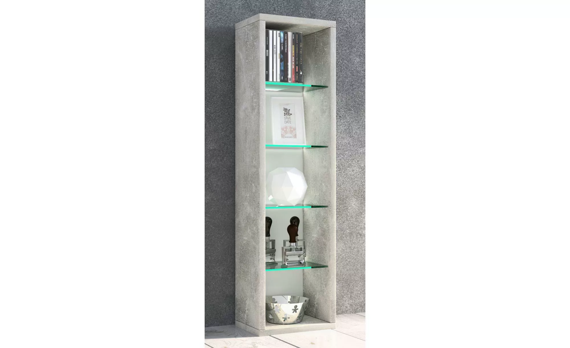 VCM Holz CD DVD Stand Aufbewahrung Standregal Bücherregal Deko Regal Glas R günstig online kaufen