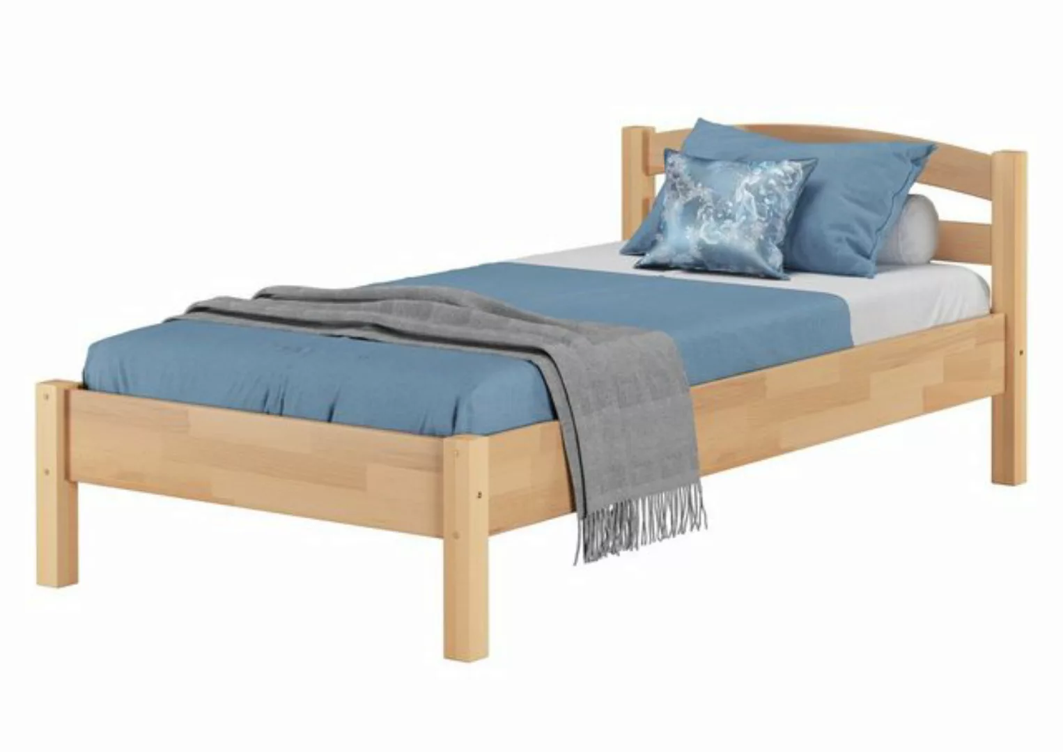 ERST-HOLZ Bett Überlanges Vollholzbett, Holzbett, Einzelbett 100x220 Buche, günstig online kaufen