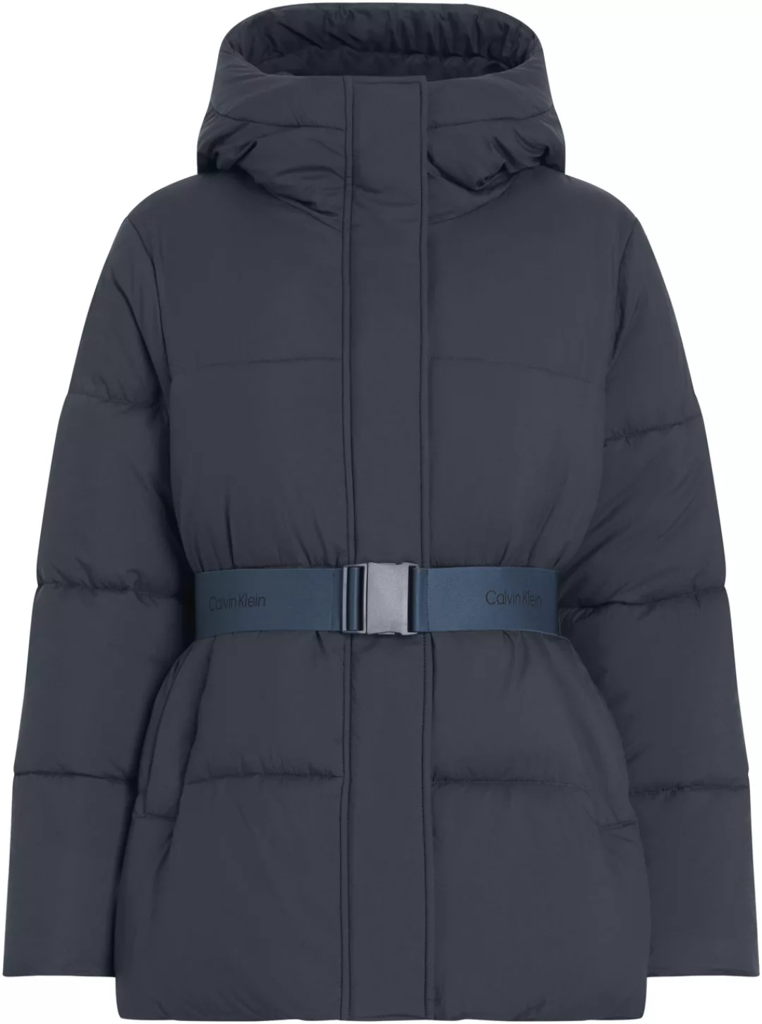 Calvin Klein Jeans Steppjacke "LOGO BELT SHORT PUFFER", mit Kapuze, mit Gür günstig online kaufen