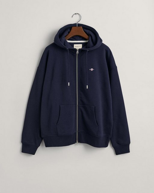 Gant Hoodie REL SHIELD ZIP HOODIE, EVENING BLUE günstig online kaufen