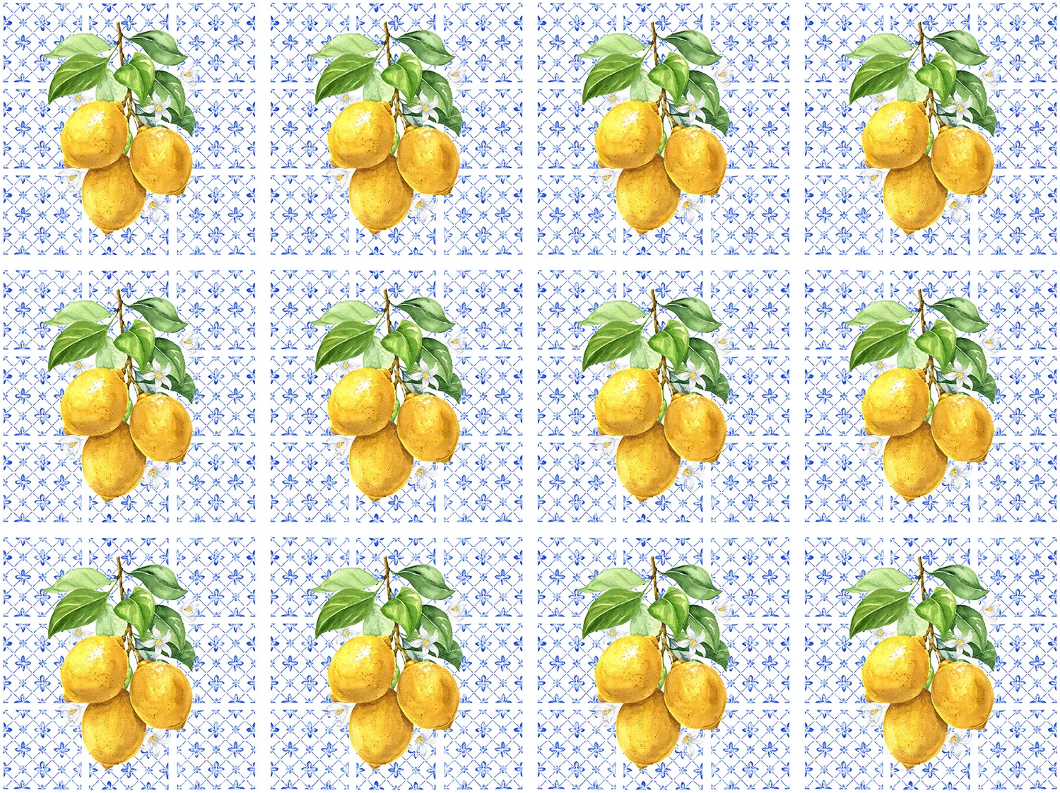 queence Fliesenaufkleber "Kachel mit Zitronen", (12 St.), selbstklebend, 12 günstig online kaufen