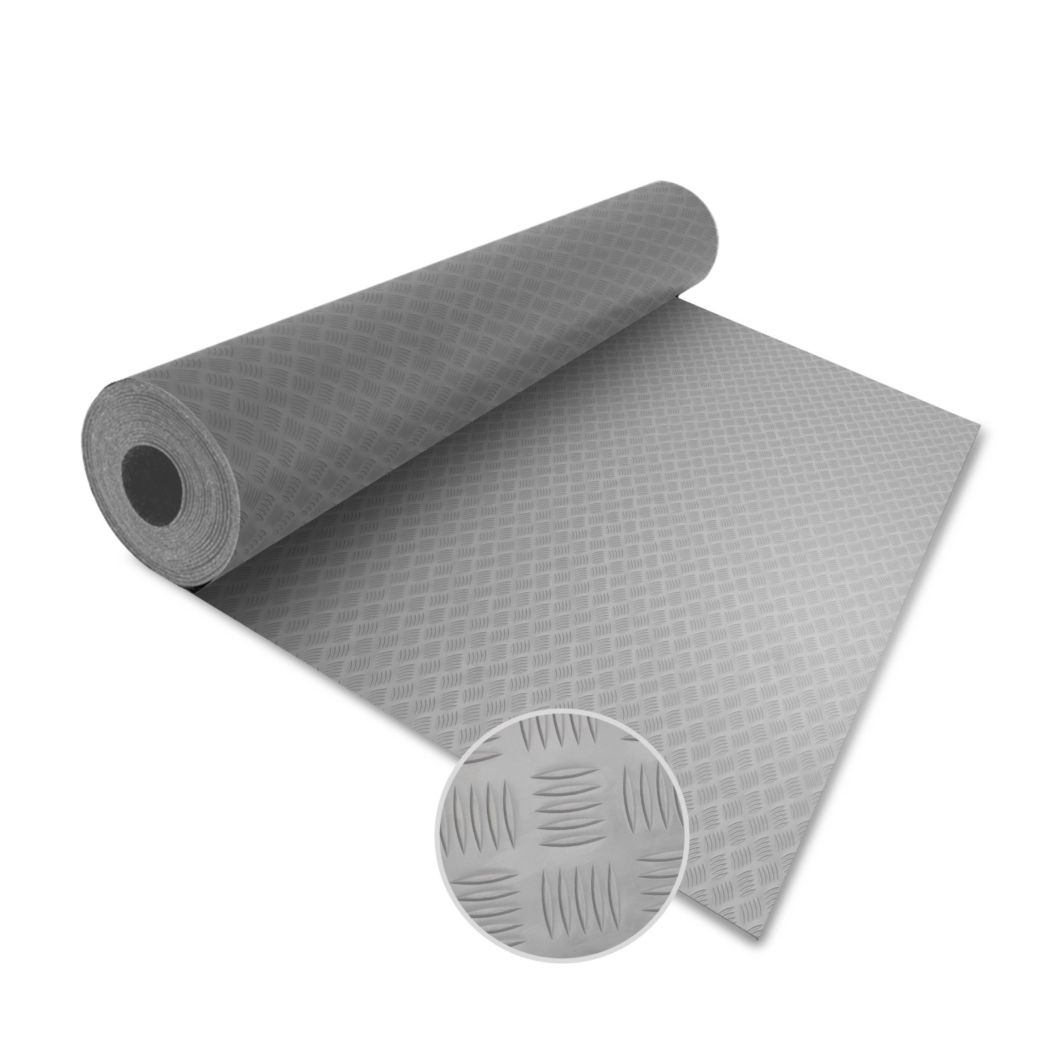 KARAT PVC-Bodenbelag Meterware Diamond Cut 2 mm Stärke Grau 120 x 100 cm günstig online kaufen