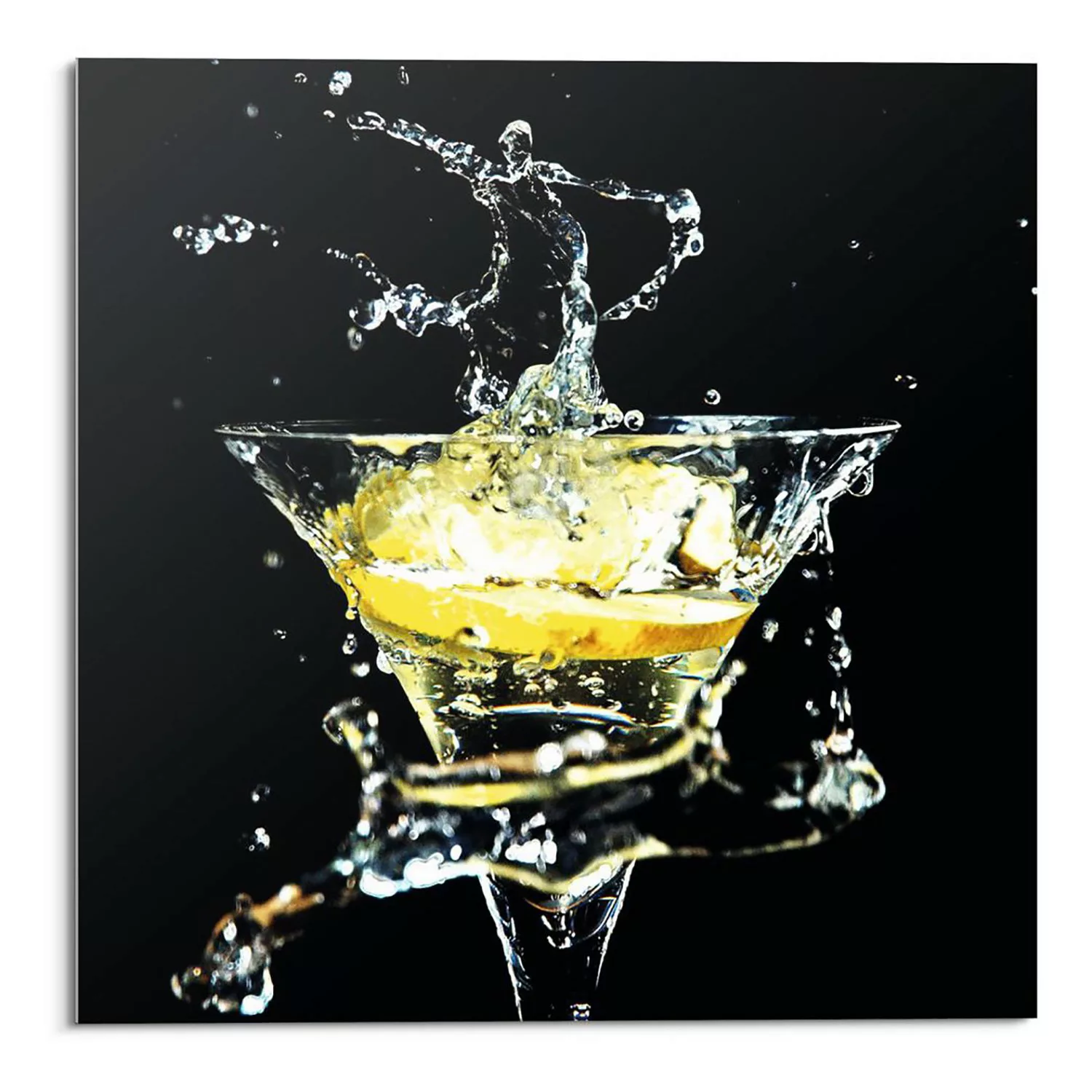 home24 Glasbild Cocktail Splash II günstig online kaufen