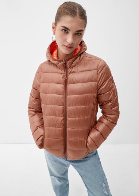 QS Outdoorjacke Steppjacke mit Kapuze Applikation günstig online kaufen