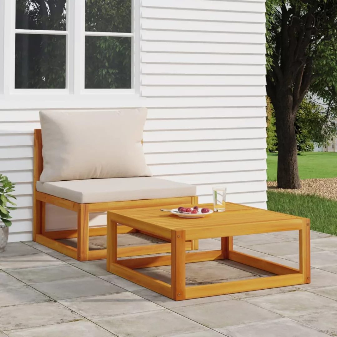 Vidaxl 2-tlg. Garten-sofa-set Mit Kissen Massivholz Akazie günstig online kaufen