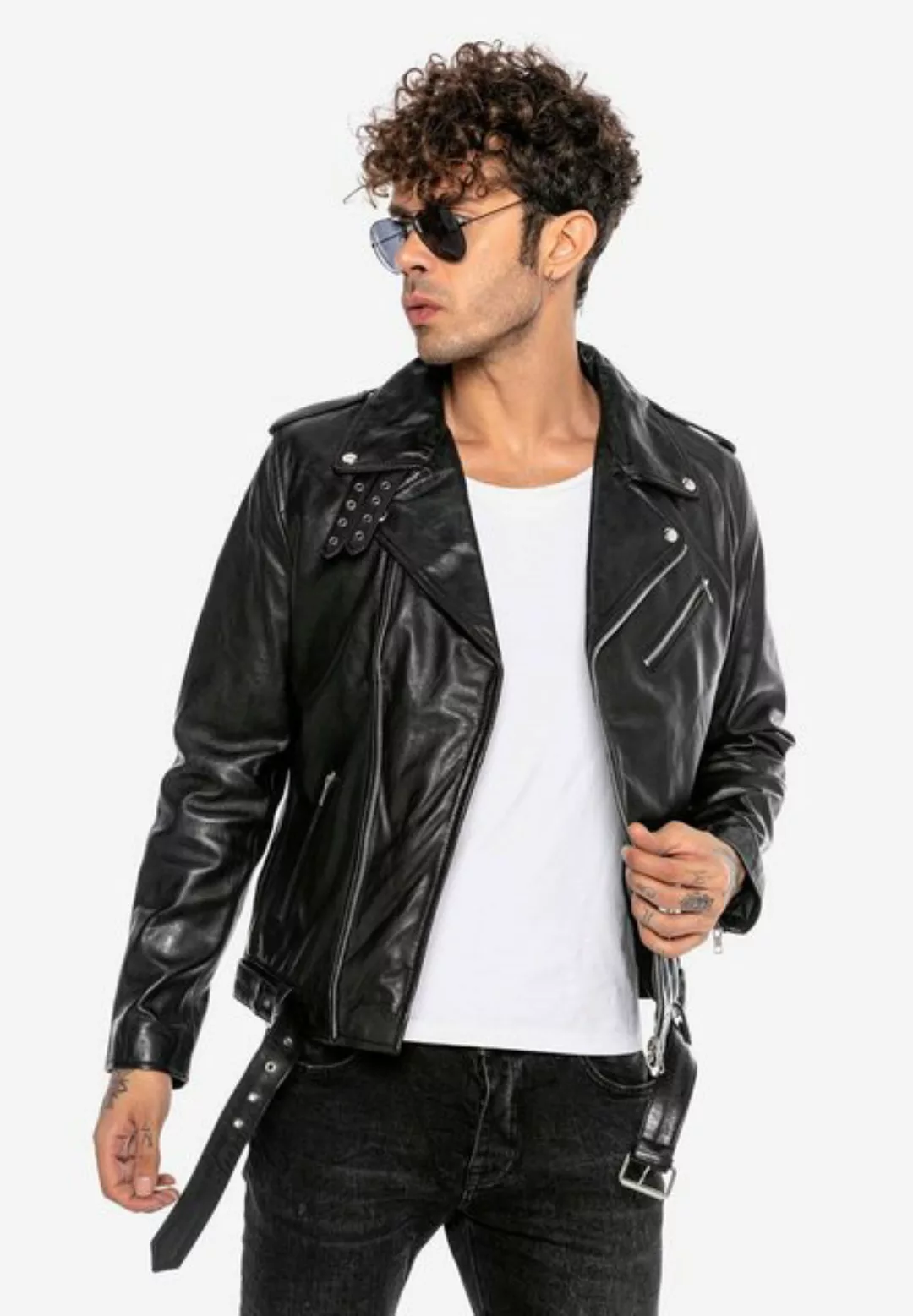 RedBridge Lederjacke "Richardson", im rockigen Biker-Look günstig online kaufen