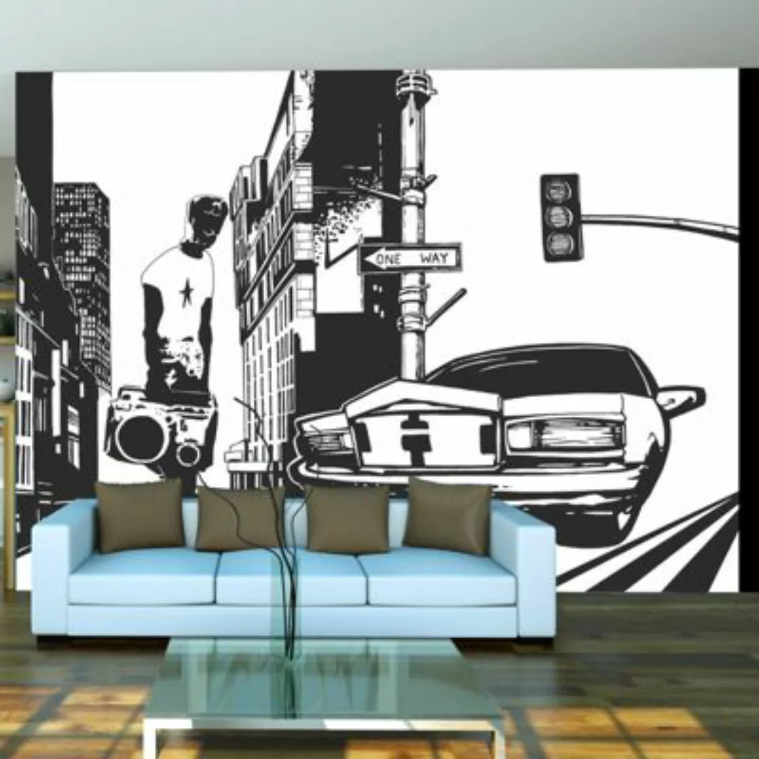 artgeist Fototapete Urban Style: one way schwarz/weiß Gr. 250 x 193 günstig online kaufen