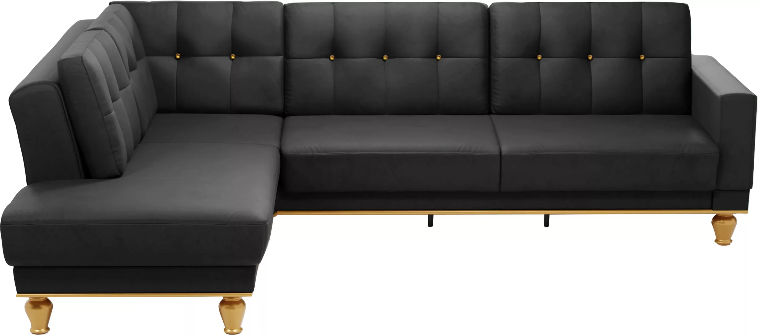 sit&more Ecksofa »Orient 5 V L-Form«, mit Strass-Stein, wahlweise mit Bettf günstig online kaufen