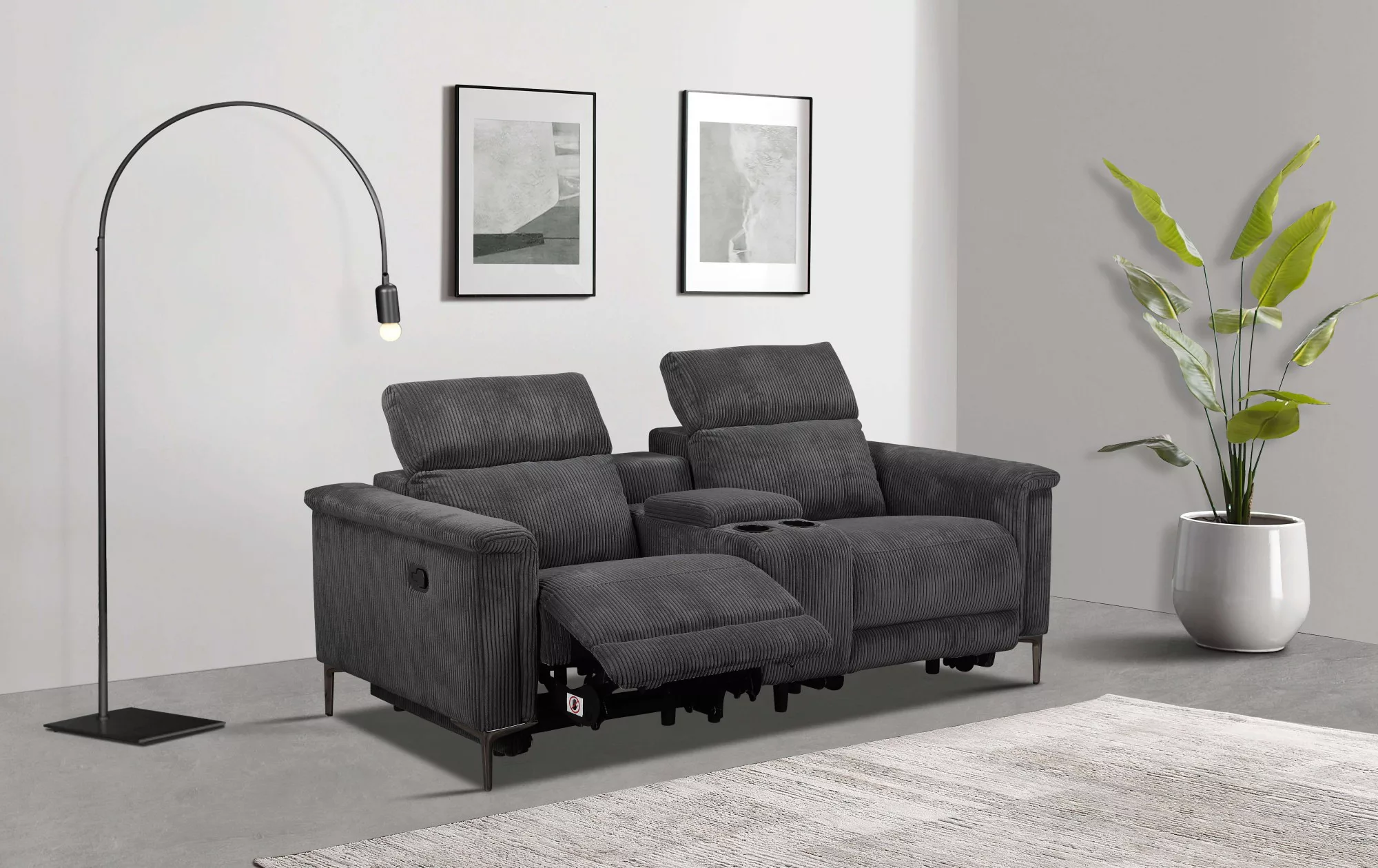 Places of Style 2-Sitzer »Lund in Cord, 2er-Kinosofa, TV-Sessel, Multimedia günstig online kaufen