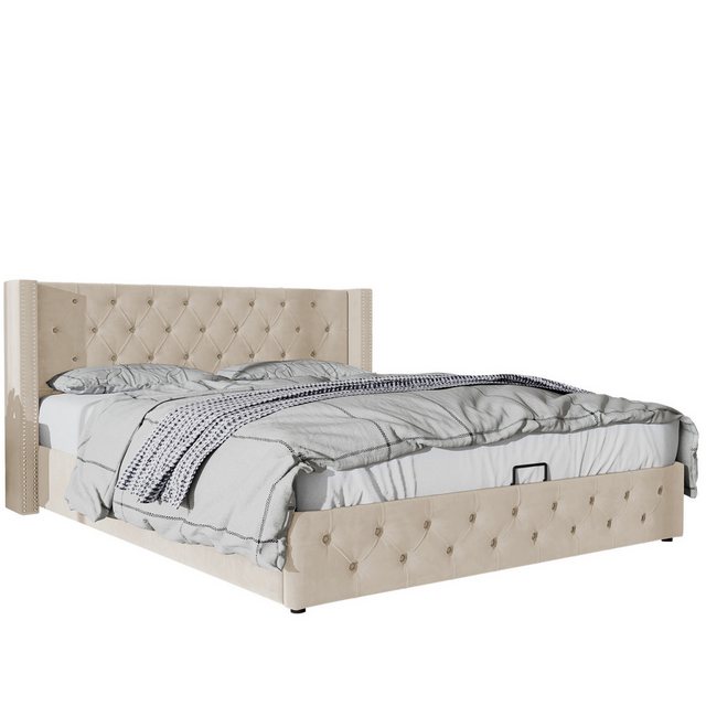 PHOEBE CAT Boxspringbett (Polsterbett, 140 x 200 cm Hydraulisches Funktions günstig online kaufen