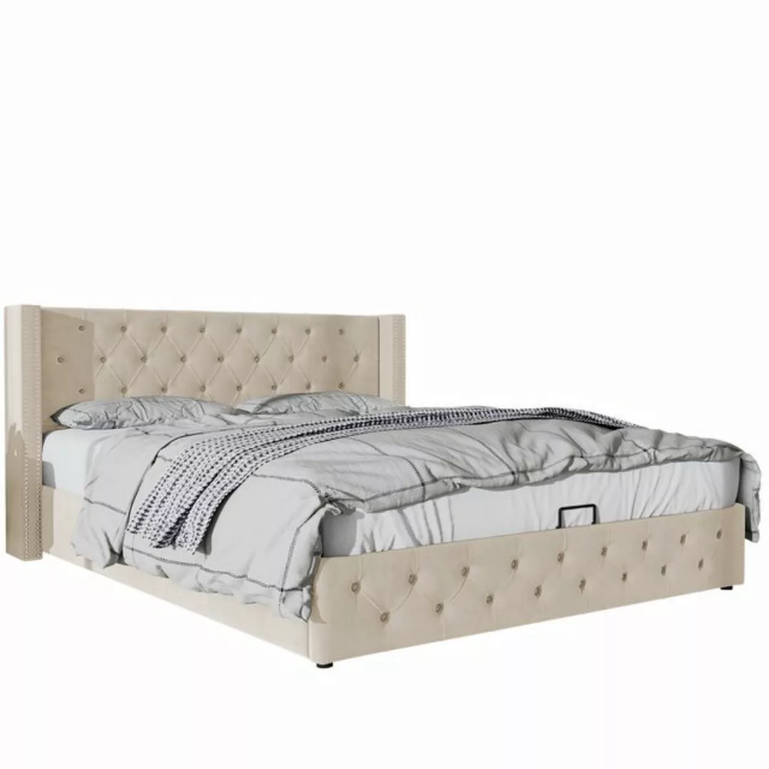 PHOEBE CAT Boxspringbett (Polsterbett, 180 x 200 cm Hydraulisches Funktions günstig online kaufen