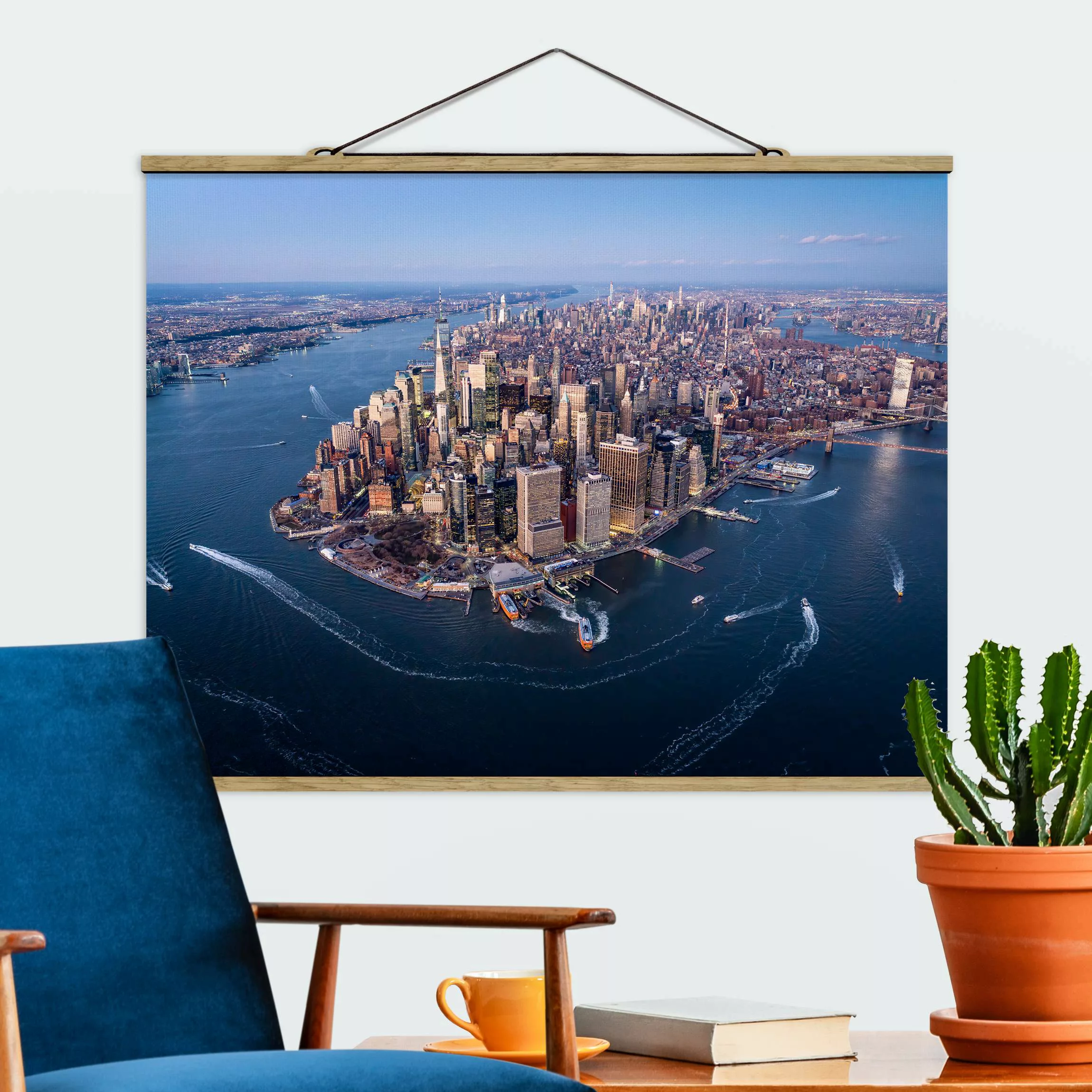 Stoffbild mit Posterleisten Big City Life günstig online kaufen