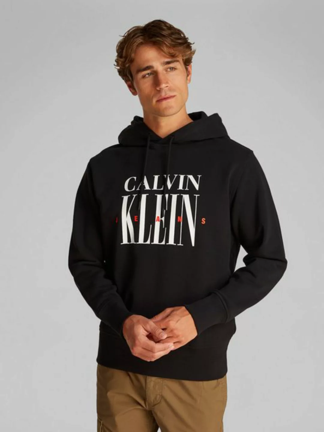 Calvin Klein Jeans Hoodie SERIF FONT GRAPHIC HOODIE mit großem Logodruck günstig online kaufen