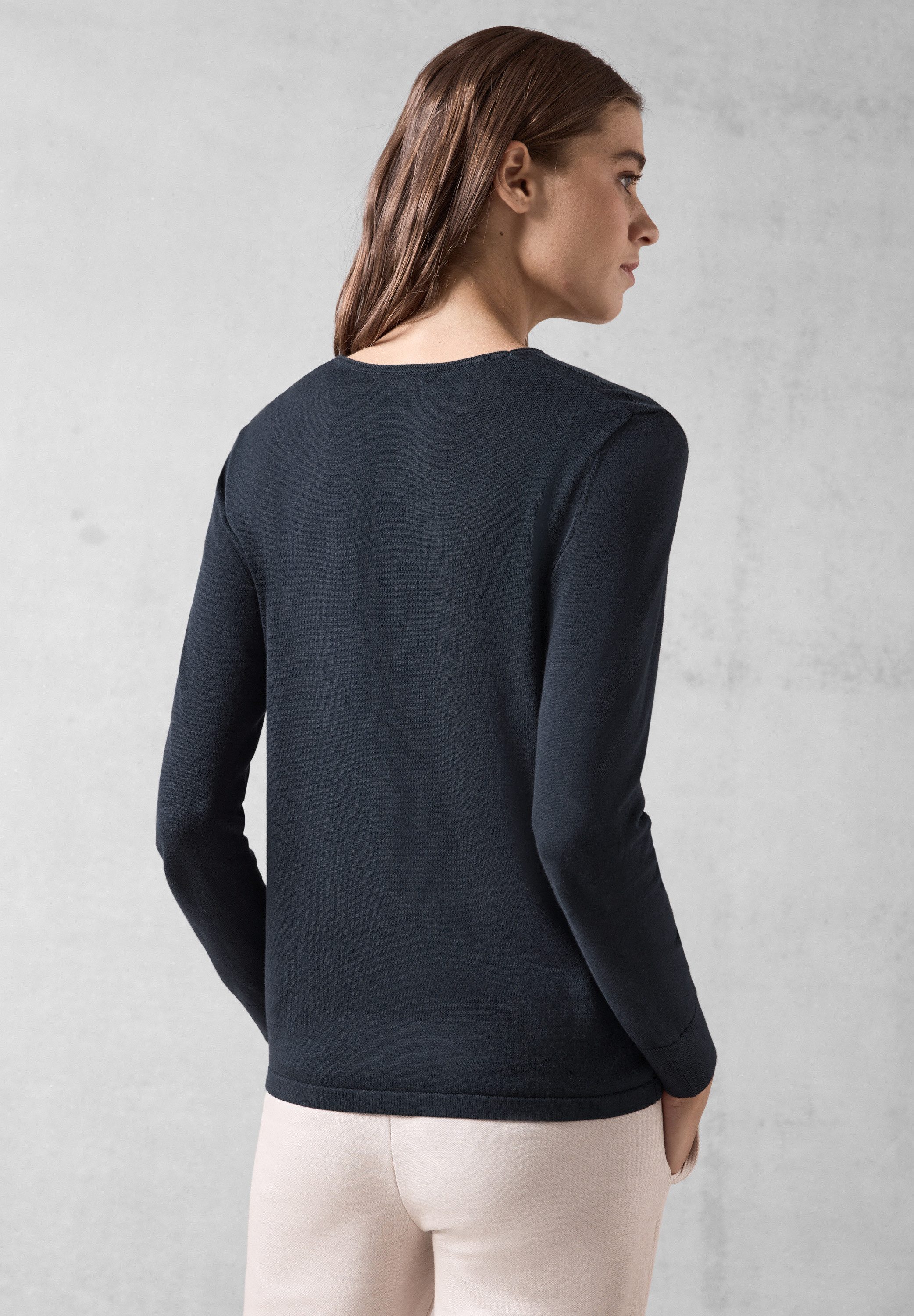 Cecil Strickpullover, mit abgerundetem V-Ausschnitt günstig online kaufen