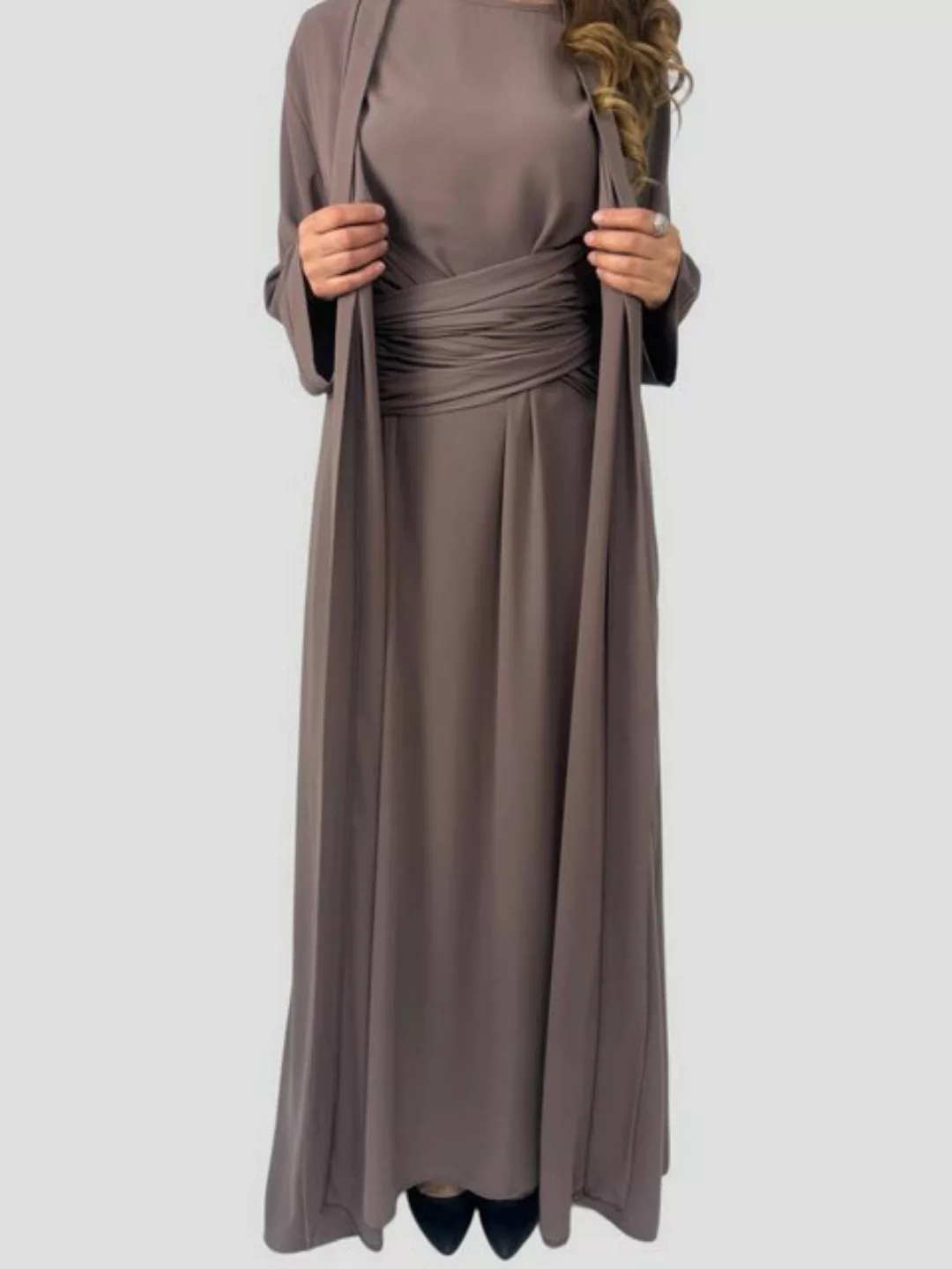 Aymasal Maxikleid Kimono Almas Abaya Kaftan Cardigan islamische Kleidung Ge günstig online kaufen