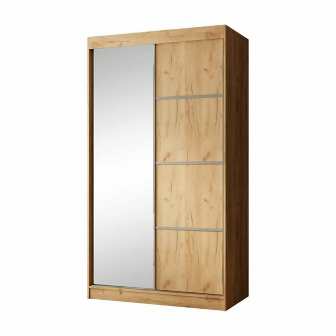 Beautysofa Schiebetürenschrank PACO (120 cm Schrank mit 3 Einlegeböden und günstig online kaufen