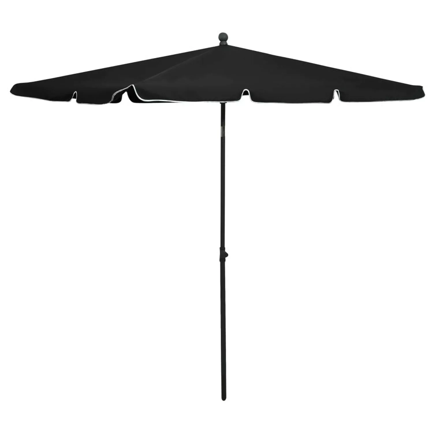 furnicato Sonnenschirm mit Mast 210x140 cm Schwarz günstig online kaufen