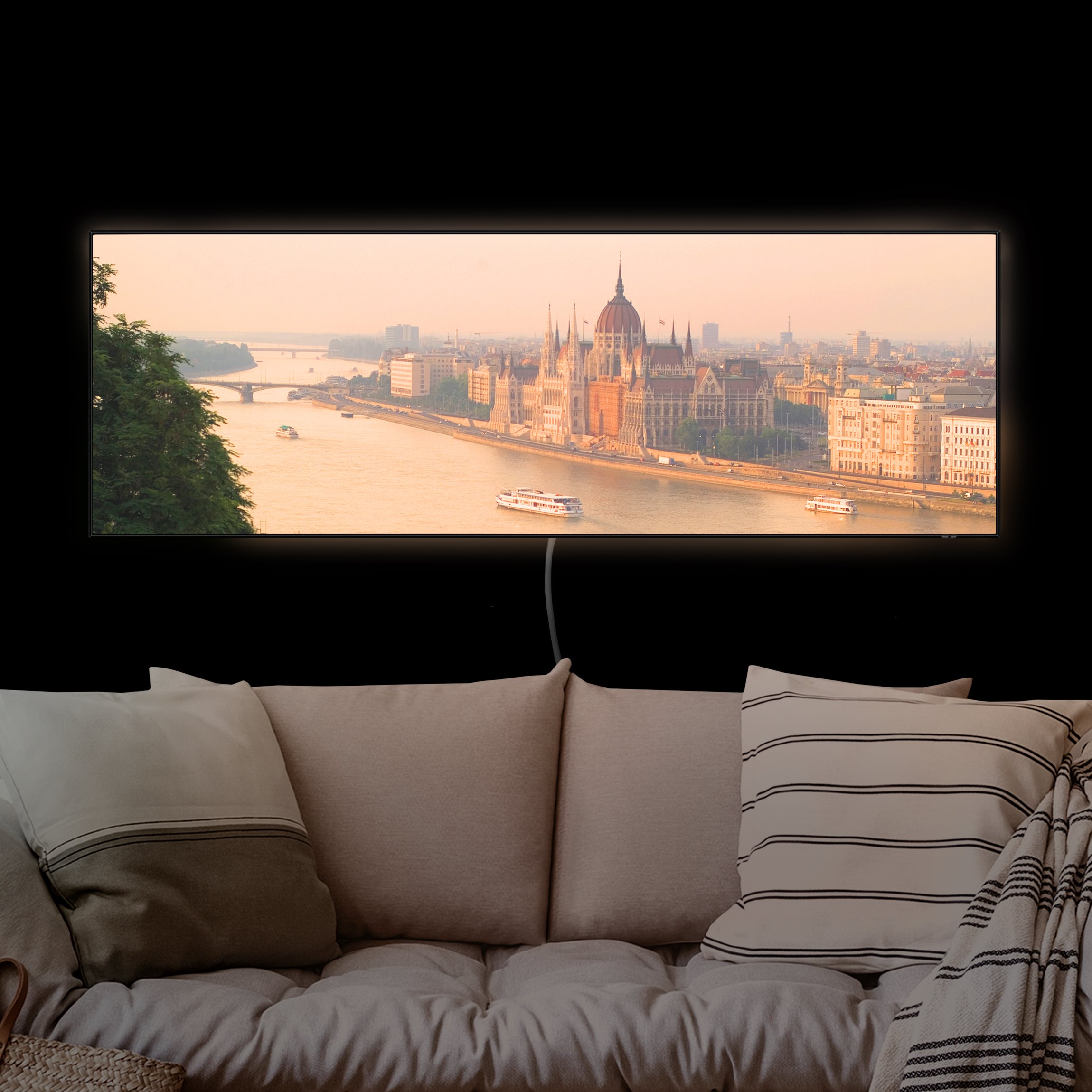 LED-Wechselbild Budapest Skyline günstig online kaufen