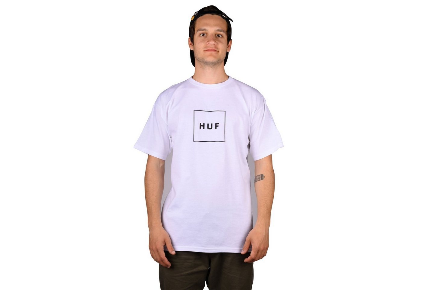 HUF T-Shirt Box Logo - white günstig online kaufen