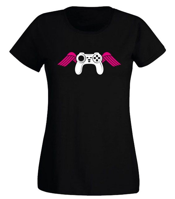 G-graphics T-Shirt Damen T-Shirt - Controller mit Flügeln Slim-fit-Shirt, m günstig online kaufen