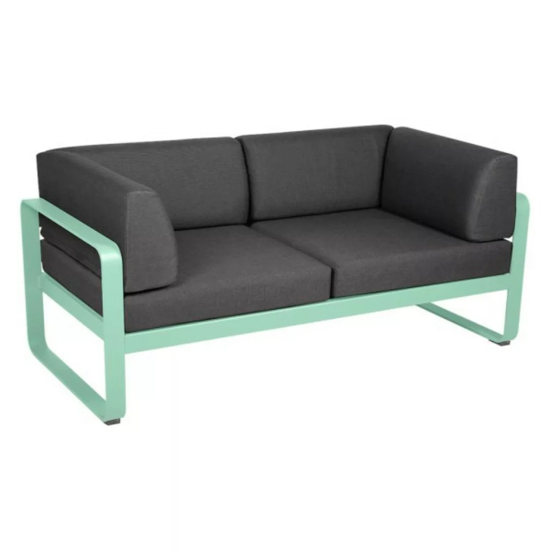 Bellevie 2-Sitzer Club Sofa 83 Opalgrün A3 Graphitgrau günstig online kaufen