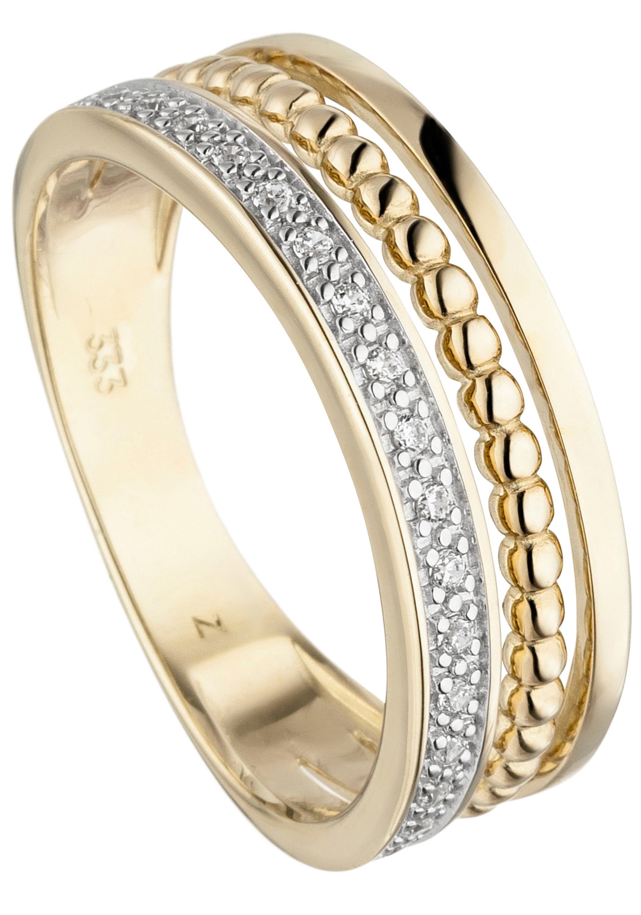 JOBO Fingerring Ring mit 17 Zirkonia, günstig online kaufen