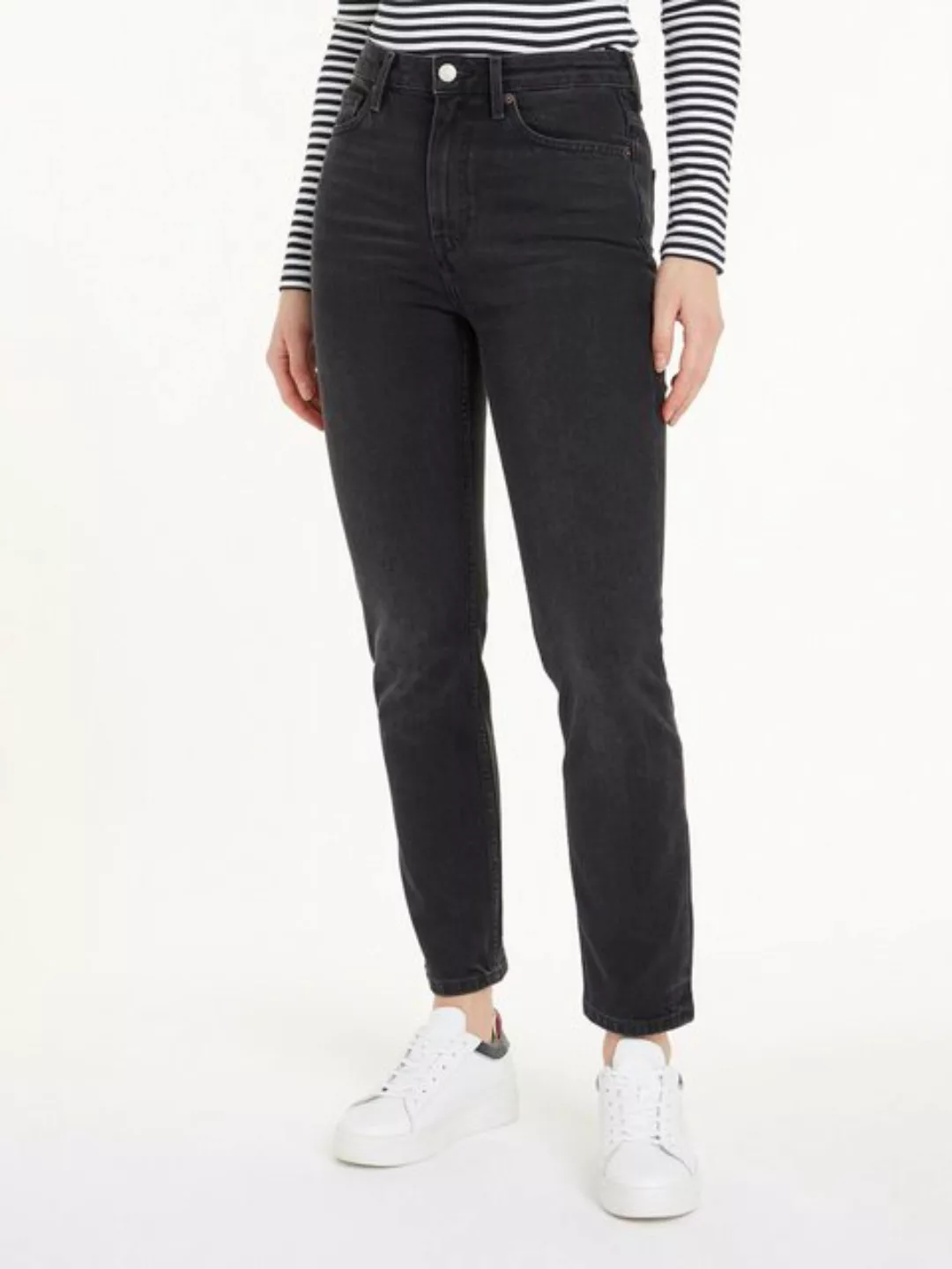 Tommy Hilfiger Slim-fit-Jeans "SLIM CIGARETTE HW A DARK BLUE", mit Tommy Hi günstig online kaufen