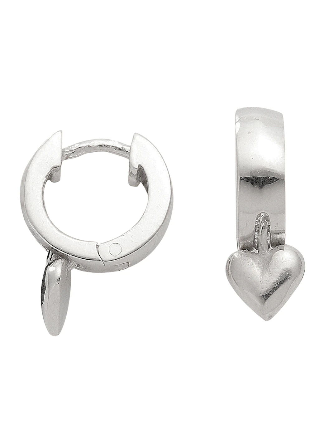 Adelia´s Paar Ohrhänger "925 Silber Ohrringe Creolen Herz Ø 10,8 mm", Silbe günstig online kaufen