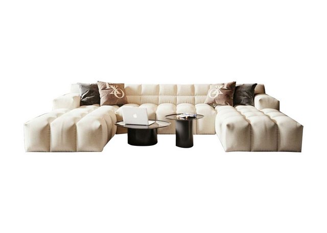 JVmoebel Ecksofa, Design Chesterfield Samt Modernes Ecksofa U-Form Wohnland günstig online kaufen