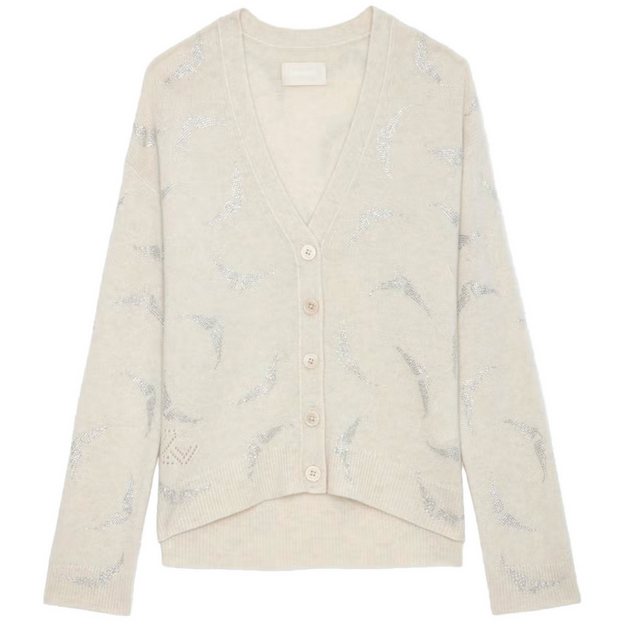 ZADIG & VOLTAIRE Cardigan Strickjacke MIRKA STRASS WINGS aus Kaschmir günstig online kaufen