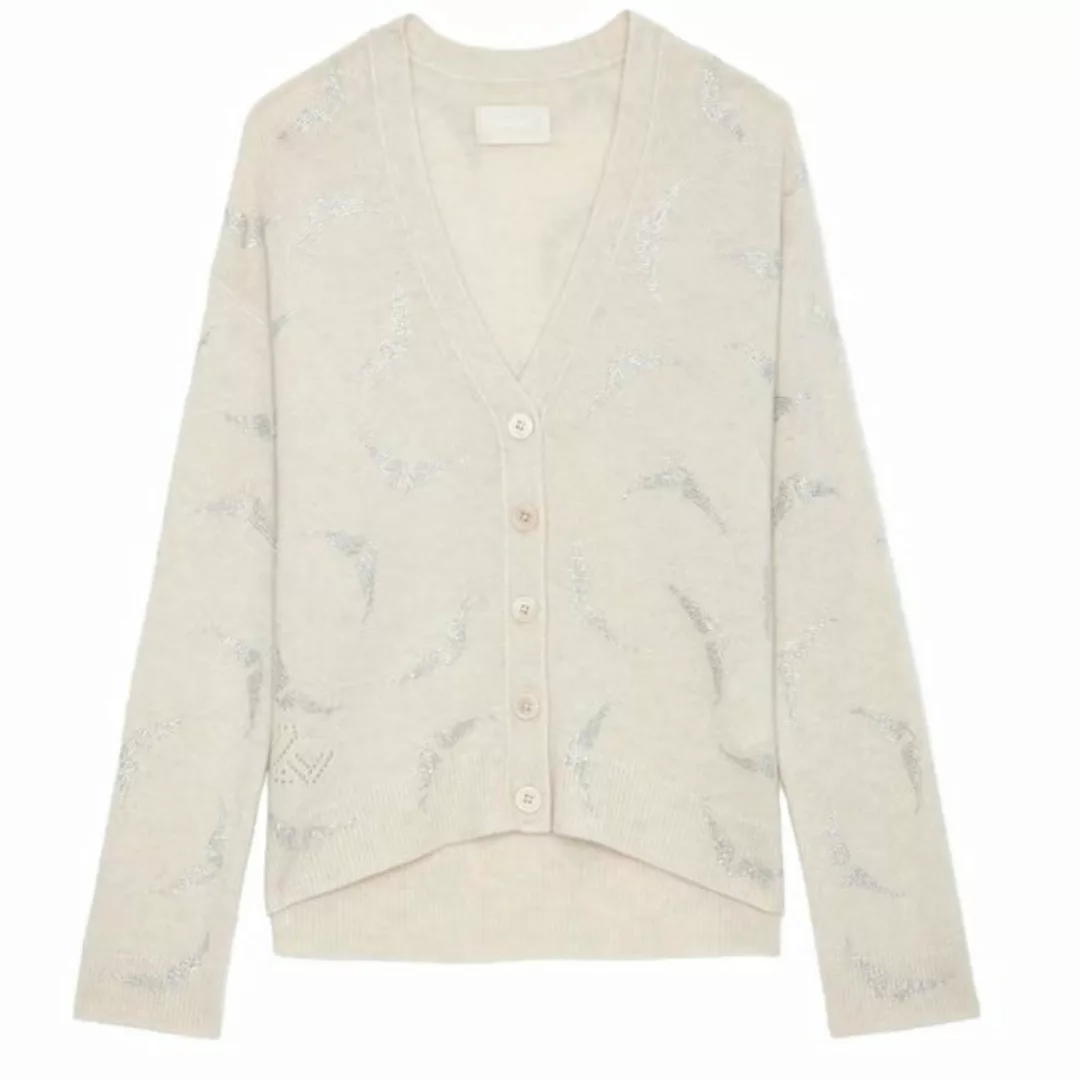 ZADIG & VOLTAIRE Cardigan Strickjacke MIRKA STRASS WINGS aus Kaschmir günstig online kaufen