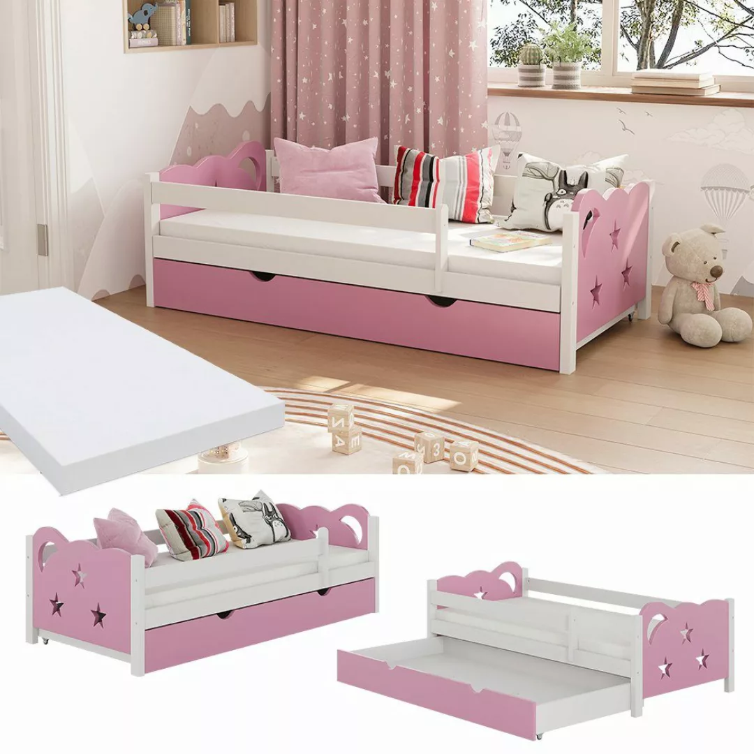 VitaliSpa® Kinderbett Jessica, Rosa/Weiß, 80x160 cm günstig online kaufen