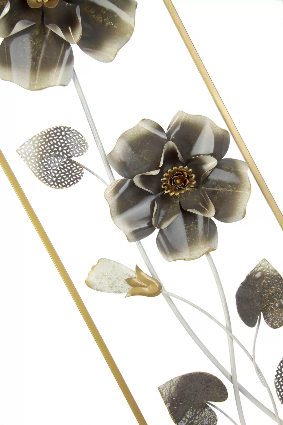 I.GE.A. Wandbild "Metallbild Blumen", Wanddeko, Metall, Wandskulptur günstig online kaufen