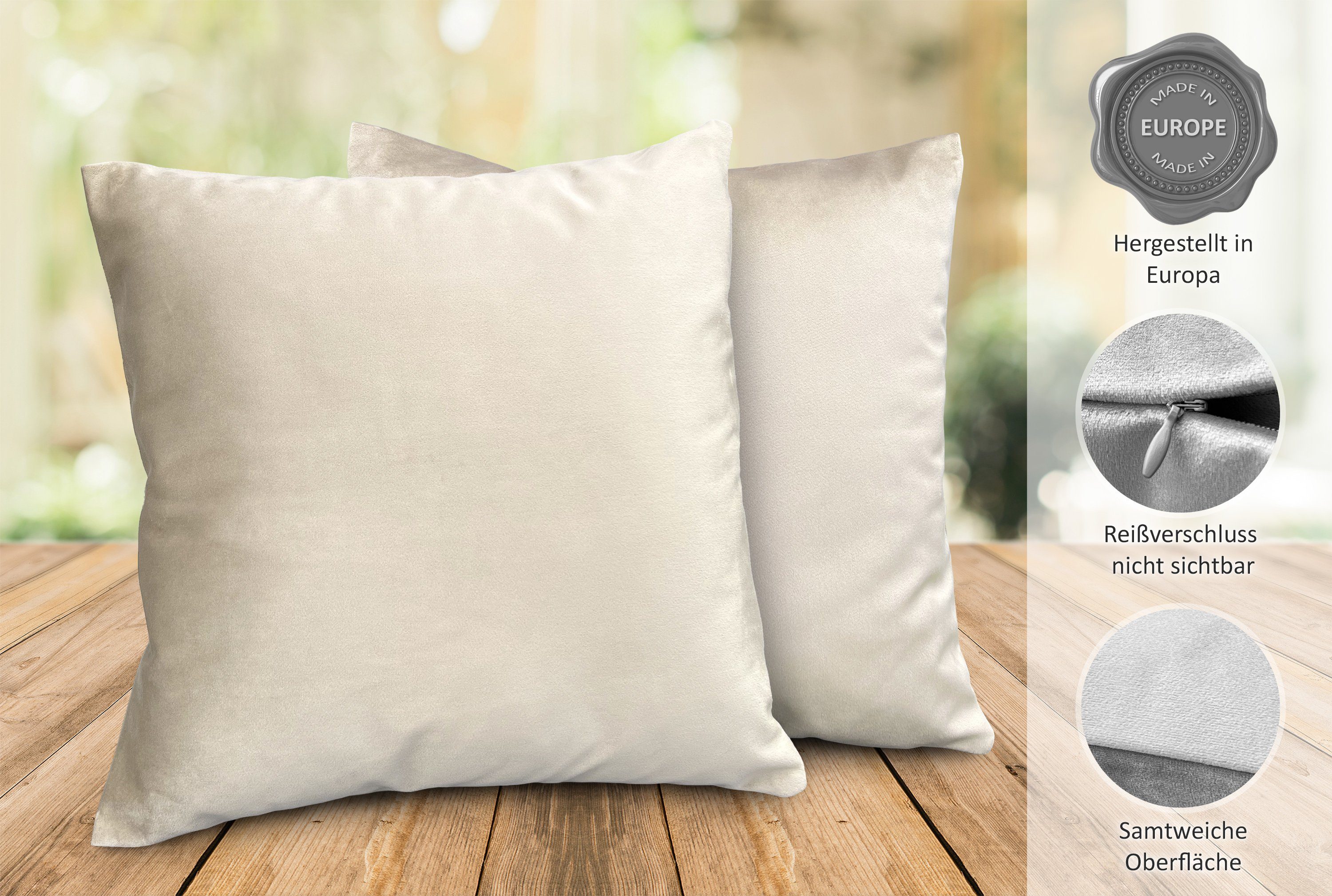 Beautex Kissenhüllen Samt Kissenhüllen 2er Set, günstig online kaufen