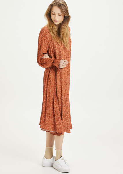 Midi Kleid - Heather Flower Print Dress - Aus Ecovero günstig online kaufen