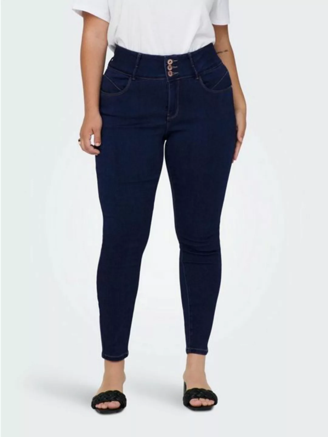 ONLY CARMAKOMA Ankle-Jeans CARANNABEL HW SKINNY ANK High Waist mit 3Knopf-B günstig online kaufen