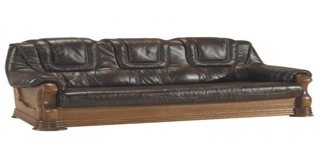 Xlmoebel Sofa Ledersofa Herrenverein Sofa Couch Polster Sitzgarnitur 3+1+1, günstig online kaufen