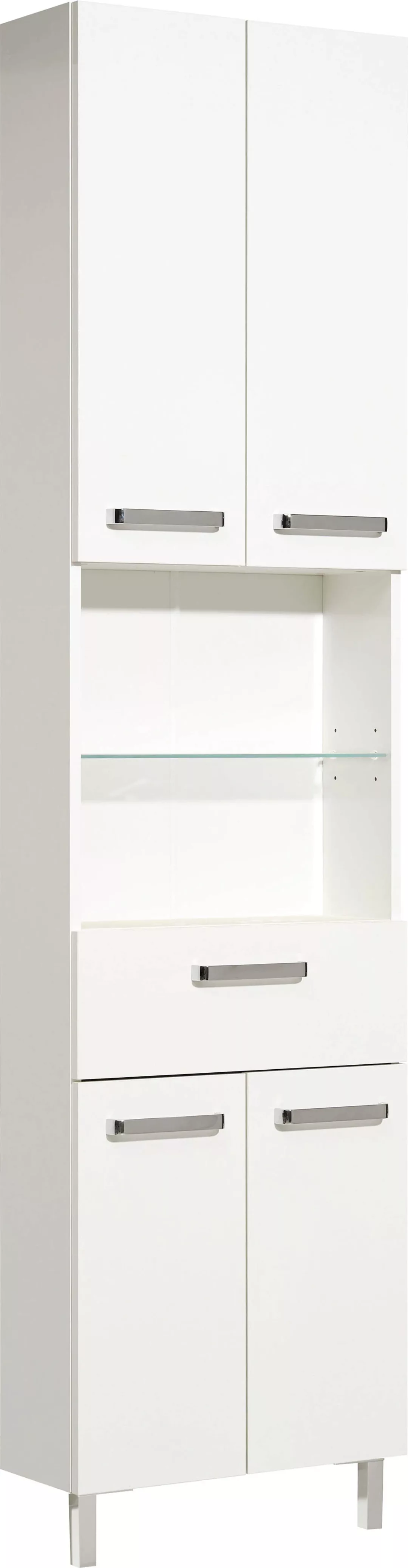 Saphir Hochschrank "Quickset Badschrank 50 cm breit, 4 Türen, 2 Nischen, 1 günstig online kaufen