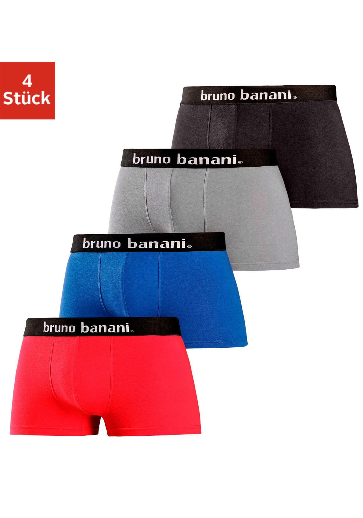 Bruno Banani Hipster, (Packung, 4 St.), knapp sitzende Boxershorts in uni o günstig online kaufen