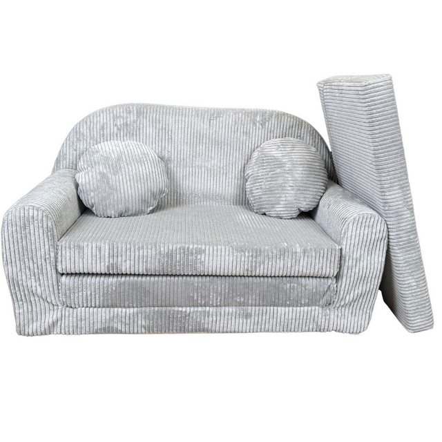 FORTISLINE Kindersofa Kindersofa Rosalia Ausklappbares Sofa aus Cord mit Ve günstig online kaufen