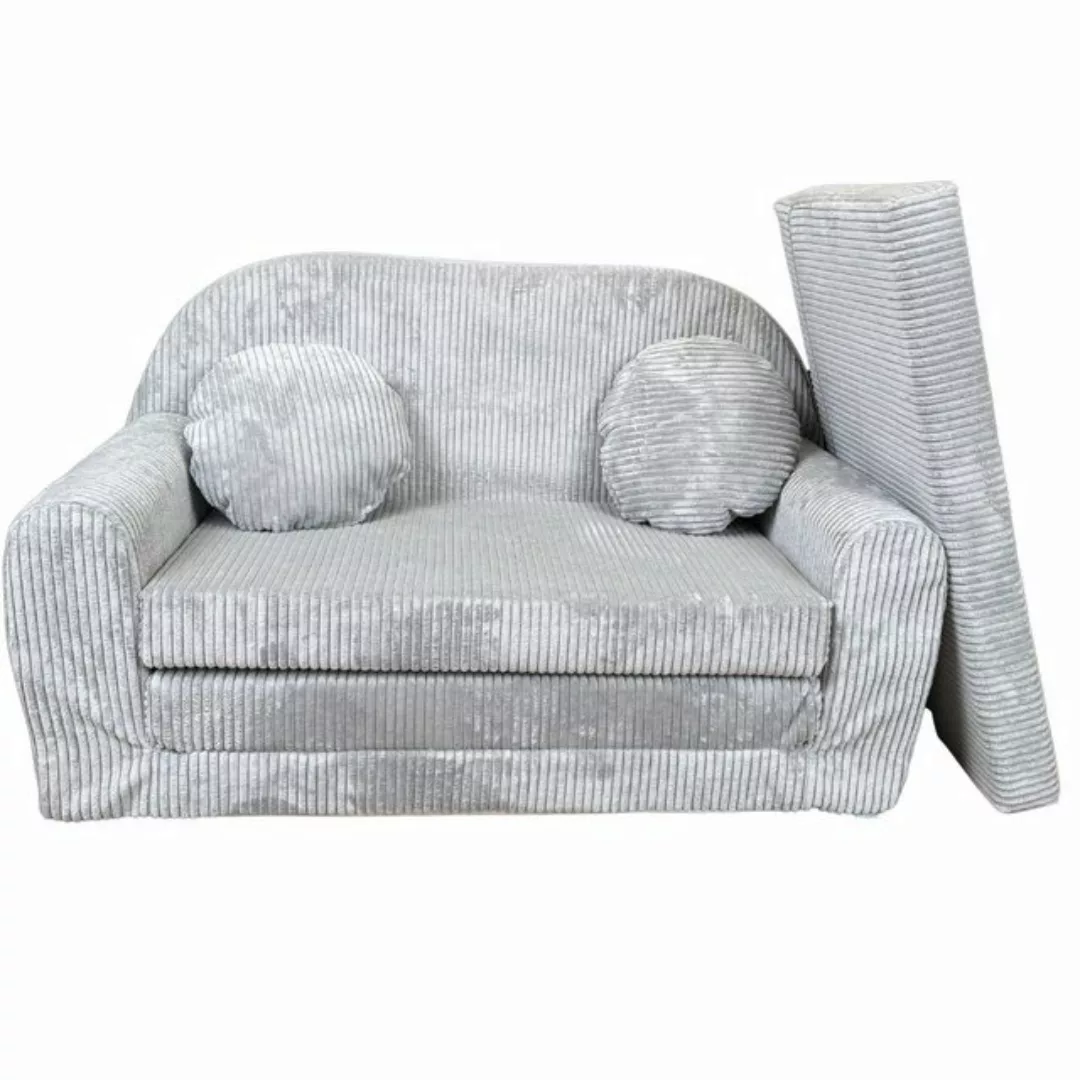 FORTISLINE Kindersofa Kindersofa Rosalia Ausklappbares Sofa aus Cord mit Ve günstig online kaufen